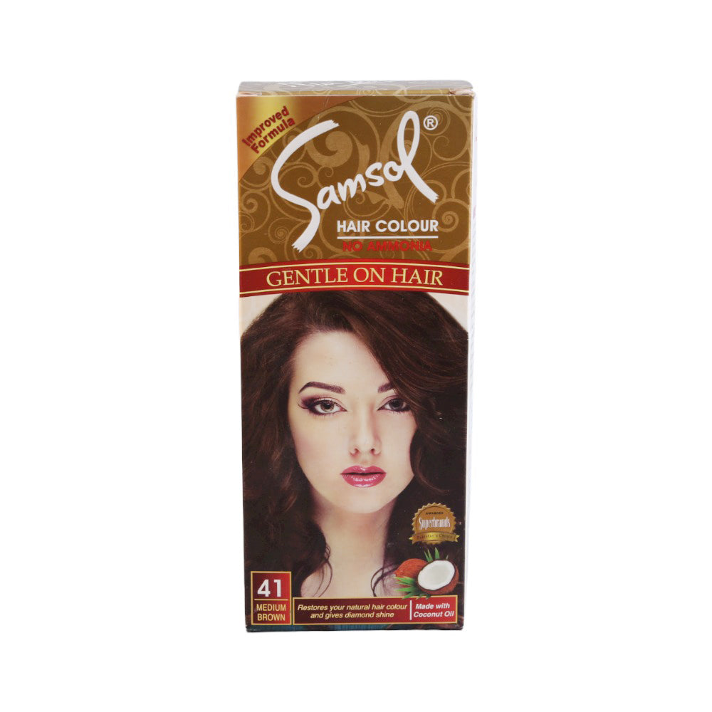 SAMSOL HAIR COLOR MEDIUM BROWN NO41