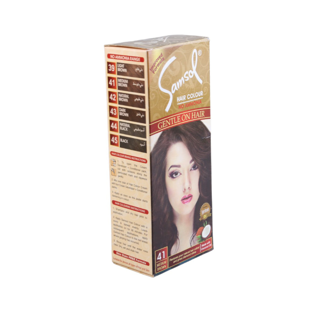 SAMSOL HAIR COLOR MEDIUM BROWN NO41