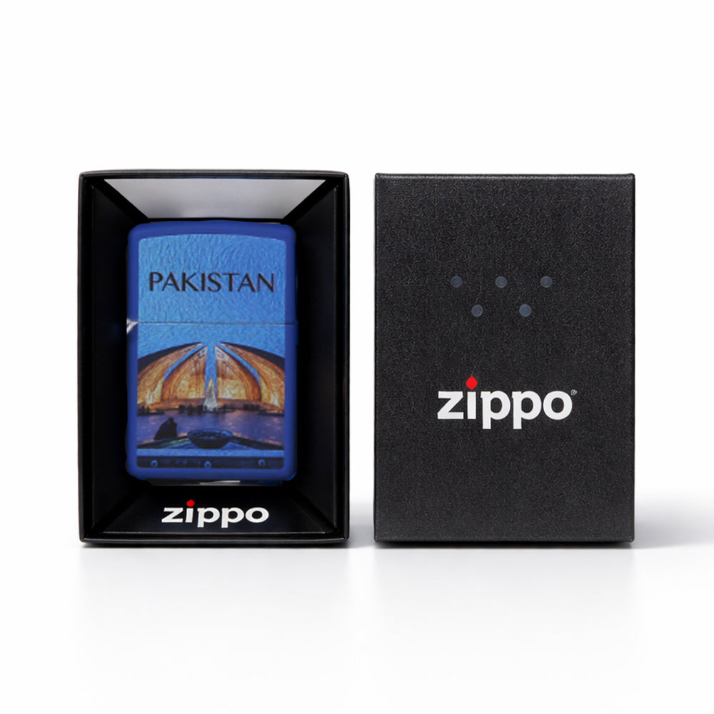 ZIPPO LIGHTER 7142229 CI412702 PAKISTAN BLUE MATTE