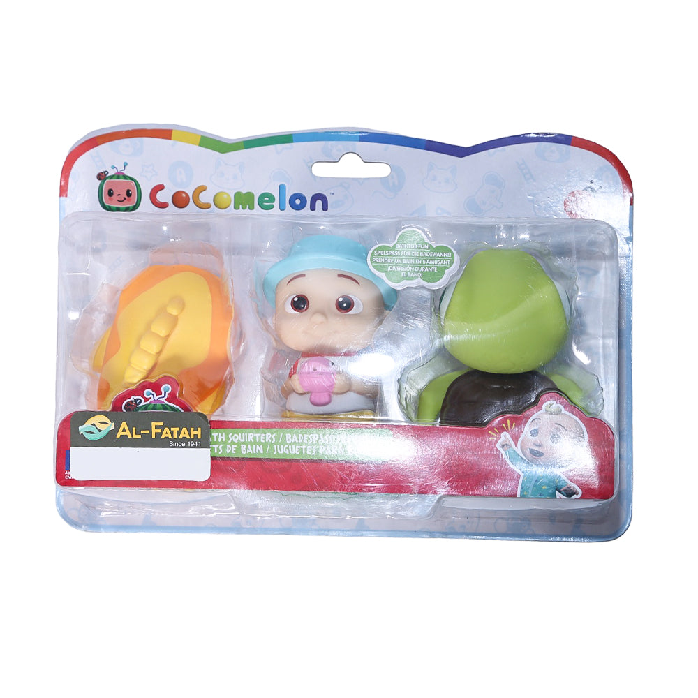 CMW0030/29 COCOMELON BATH SQUIRTERS 3PC SET ASST D