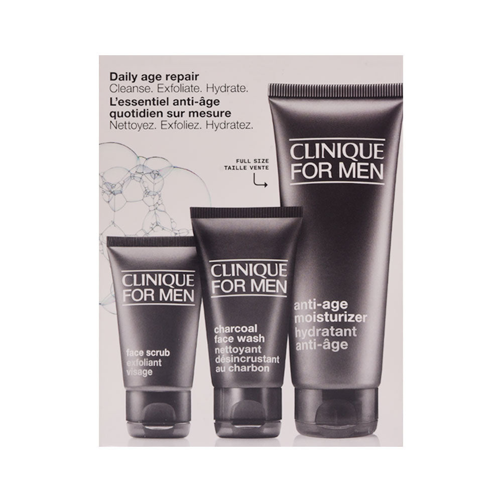 CLINIQUE FOR MEN DAILY AGE REPAIR 3PC SET