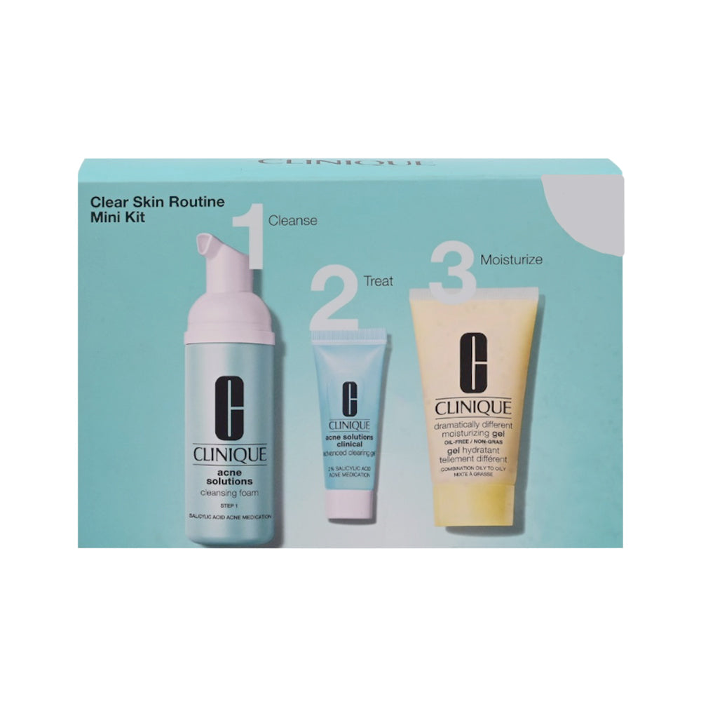 CLINIQUE CLEAR SKIN ROUTINE MINI KIT NEW
