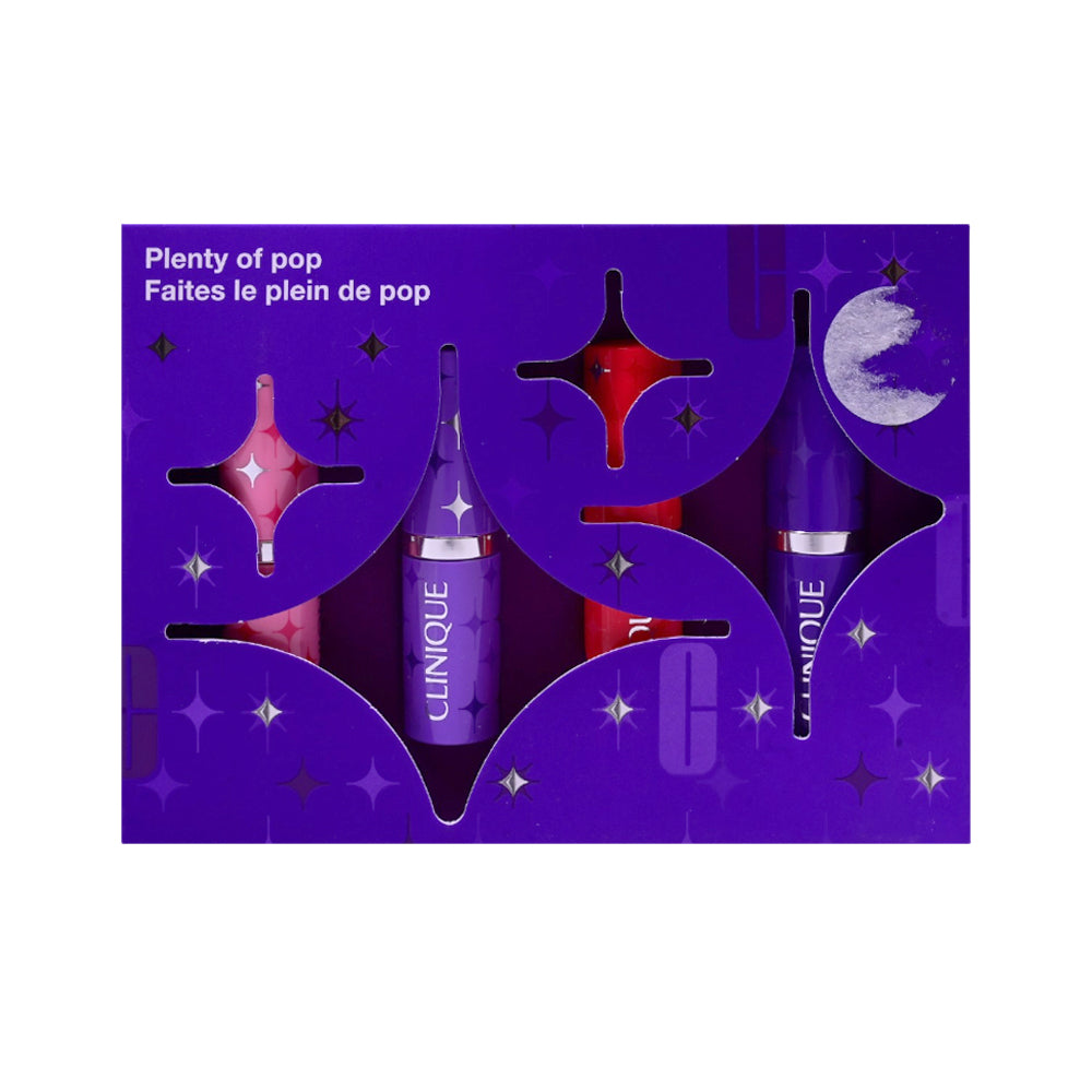 CLINIQUE PLENTY OF POP LIPSTICK 4PC SET NEW
