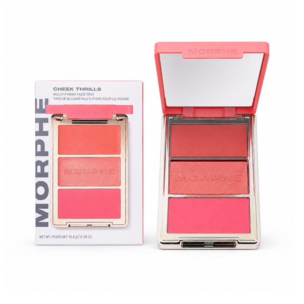MORPHIE CHEEK THRILLS FACE TRIO CORAL PEACH 10.8G