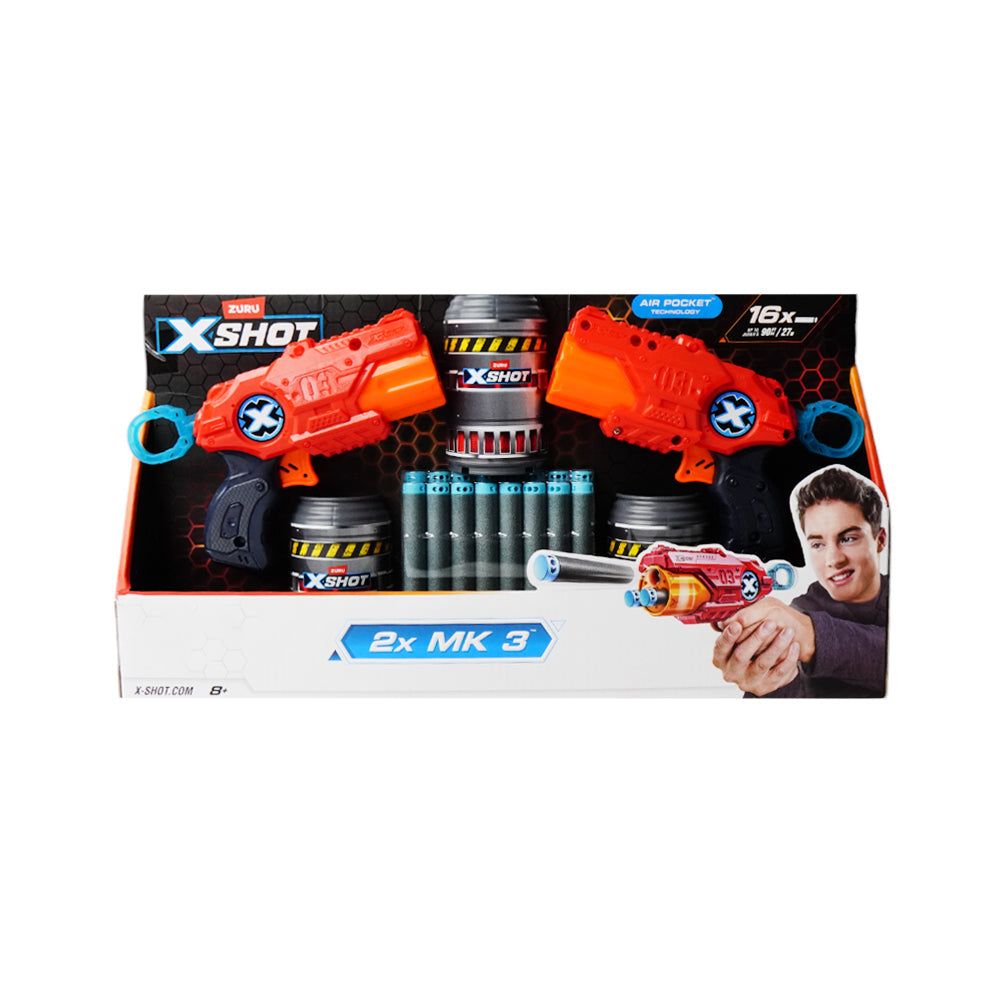 36432 ZURU X SHOT TWIN MK3 DART GUN AKDM