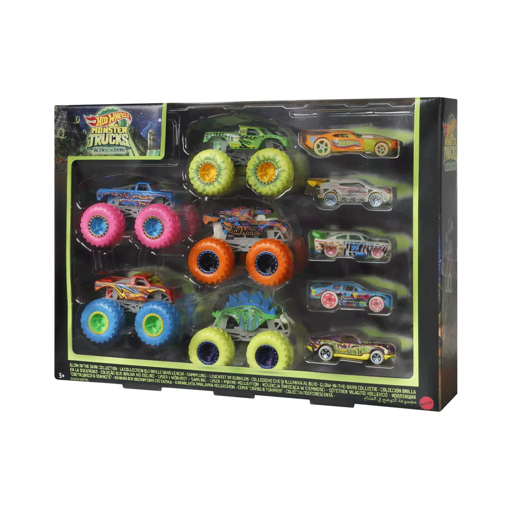 HCB57 HOT WHEEL MONSTER TRUCK 10PC DINKEY SET H.B