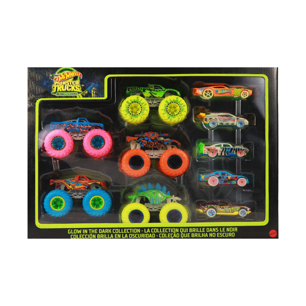 HCB57 HOT WHEEL MONSTER TRUCK 10PC DINKEY SET H.B