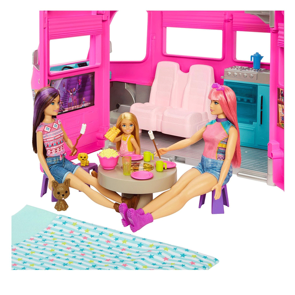 HCD46 BARBIE DREAM CAMPER SET 60+ PCS A.I