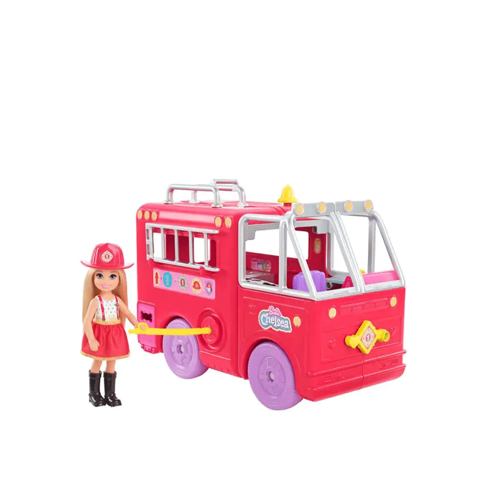 HCK73 BARBIE CHELSA FIRE RESCUE TRUCK H.B