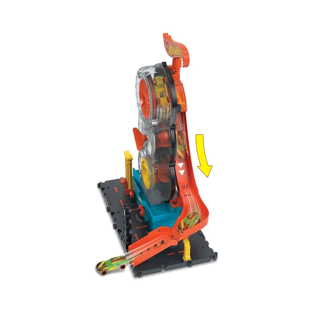 HDP02 HOT WHEEL CITY SUPER TWIST TIRE SHOP TRACK H.B