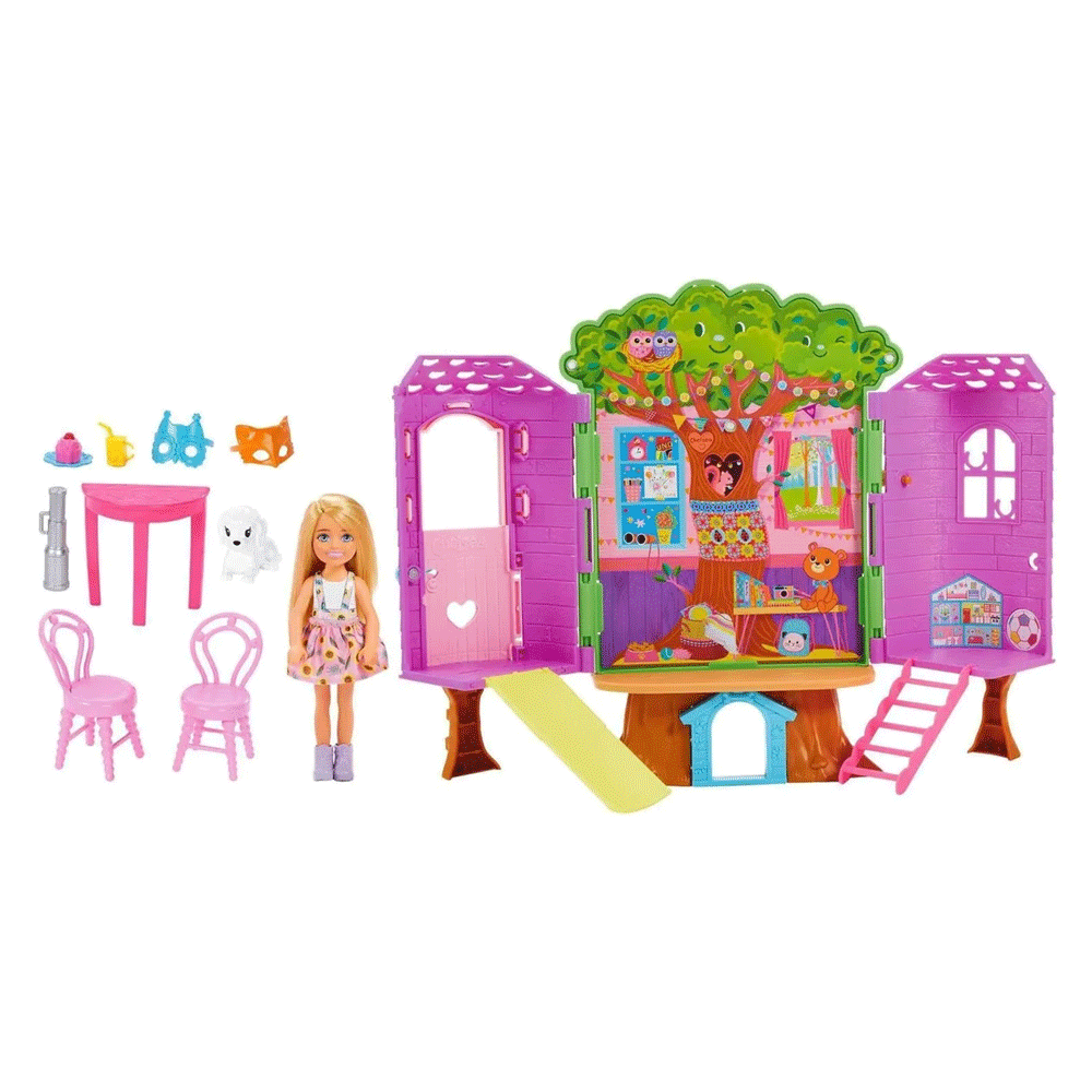 HPL70 BARBIE CHELSEA MINI DOLL WITH TREE HOUSE A.I
