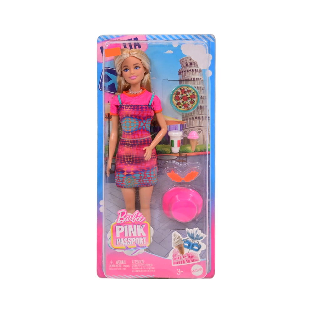 HWH97 BARBIE PINK PASSPORT ITALY DOLL  A.I