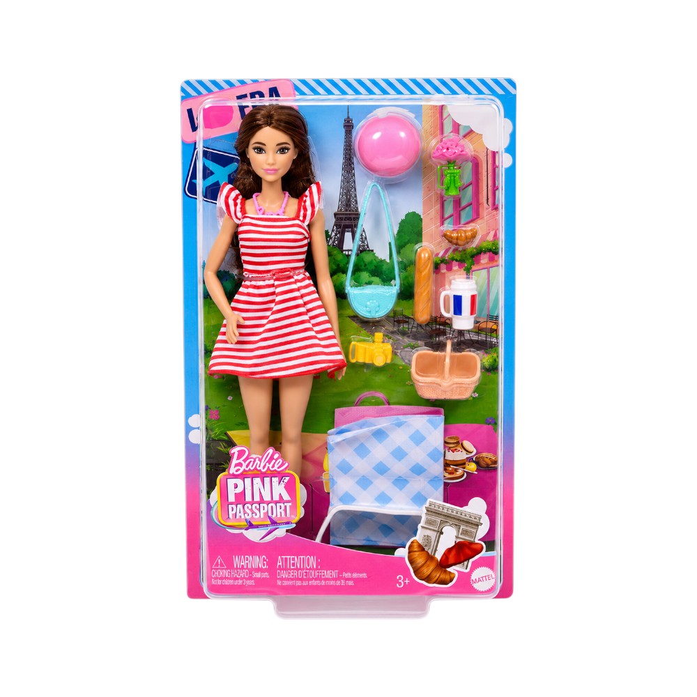 HWH99 BARBIE PINK PASSPORT PARIS DOLL A.I