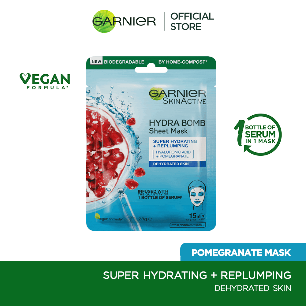 GARNIER TISSUE MASK HYDRA BOMB PLUMPING 28GM