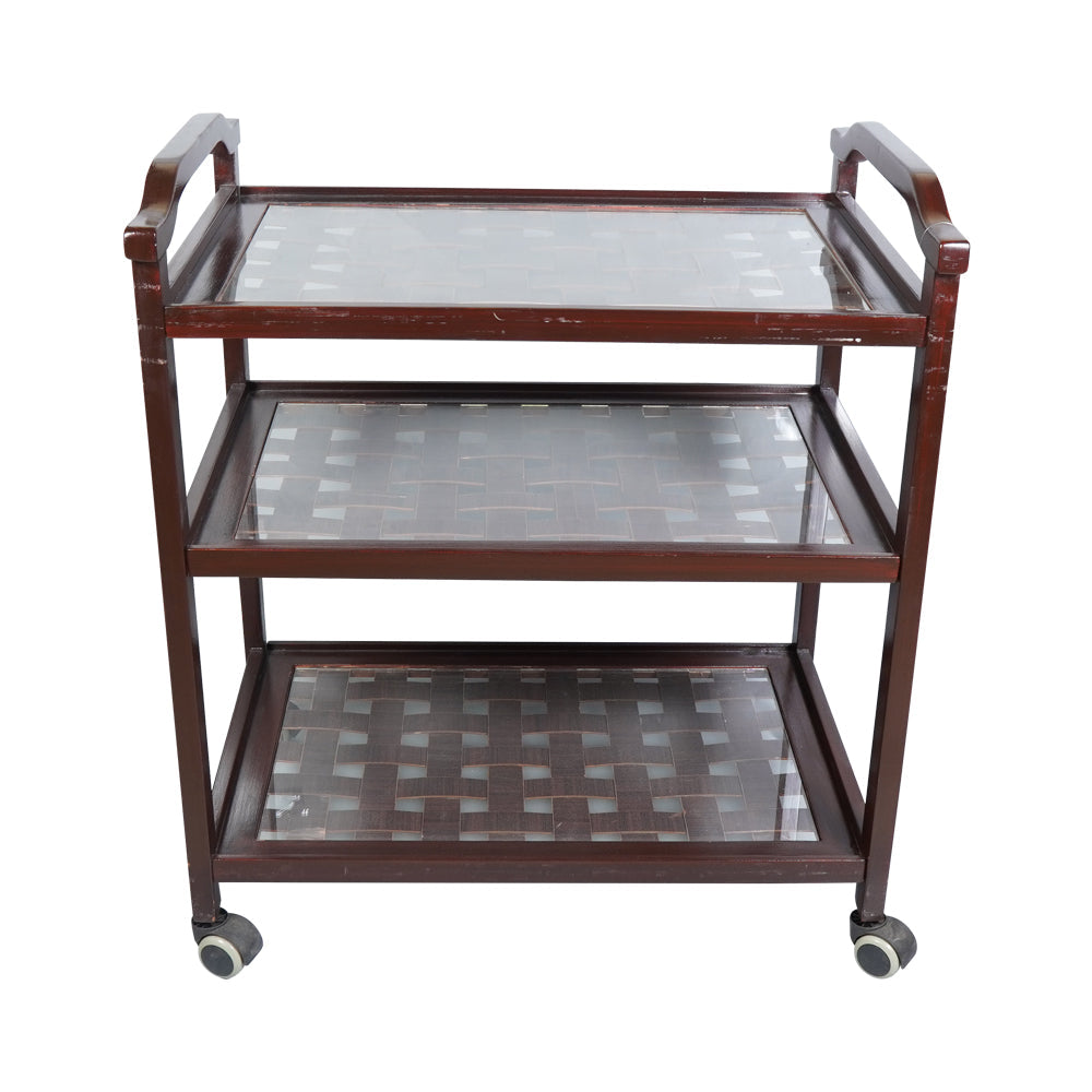 Tea Trolley Net 3 Shelf D-Brown
