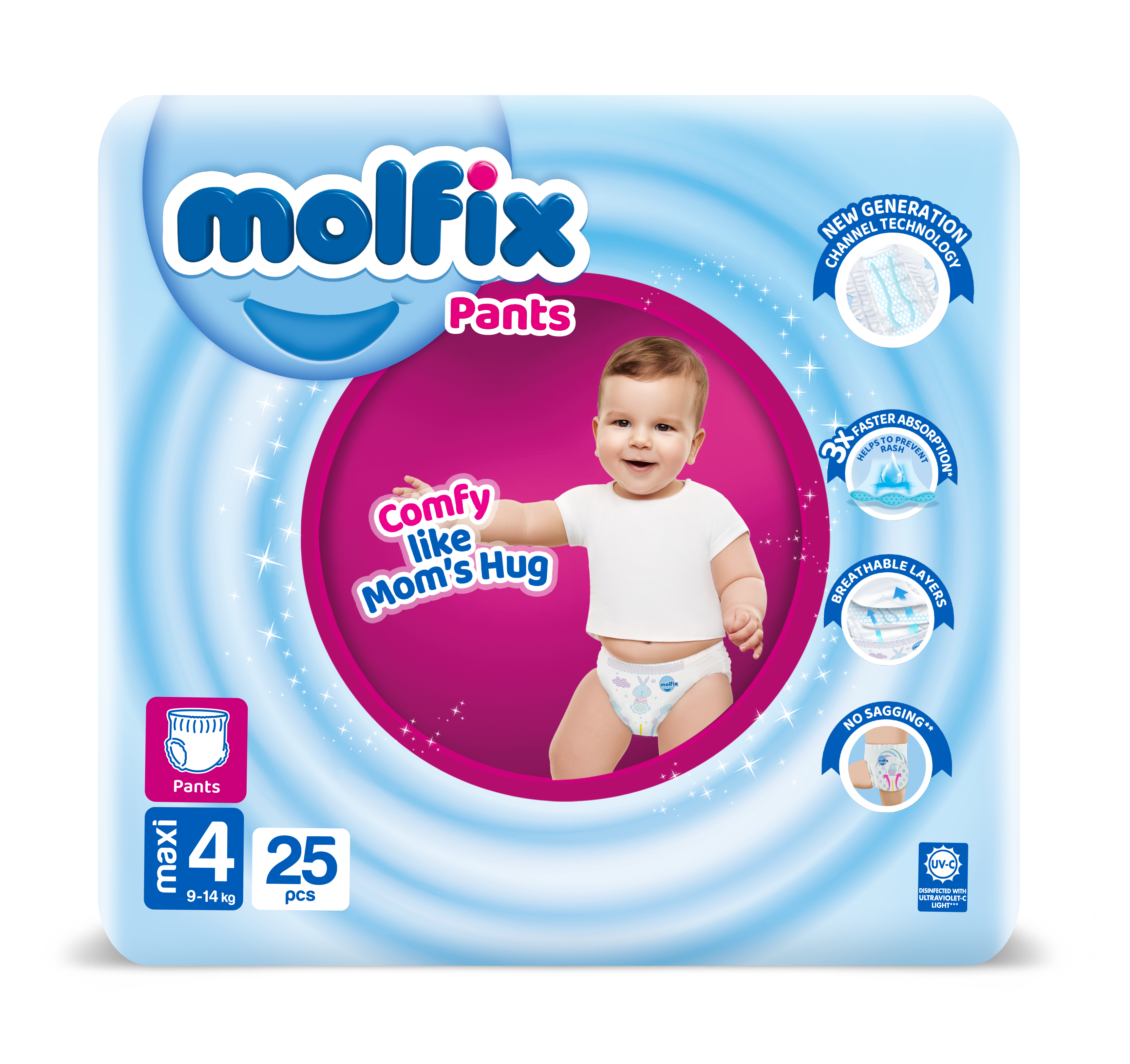 MOLFIX PANTS MAXI NO4 9-14 KG 25 PCS