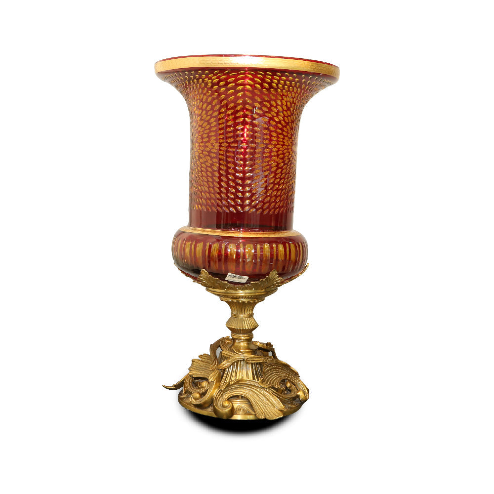 Vase Crystal Brass E8-V21012-3 Jsb04-C59-1