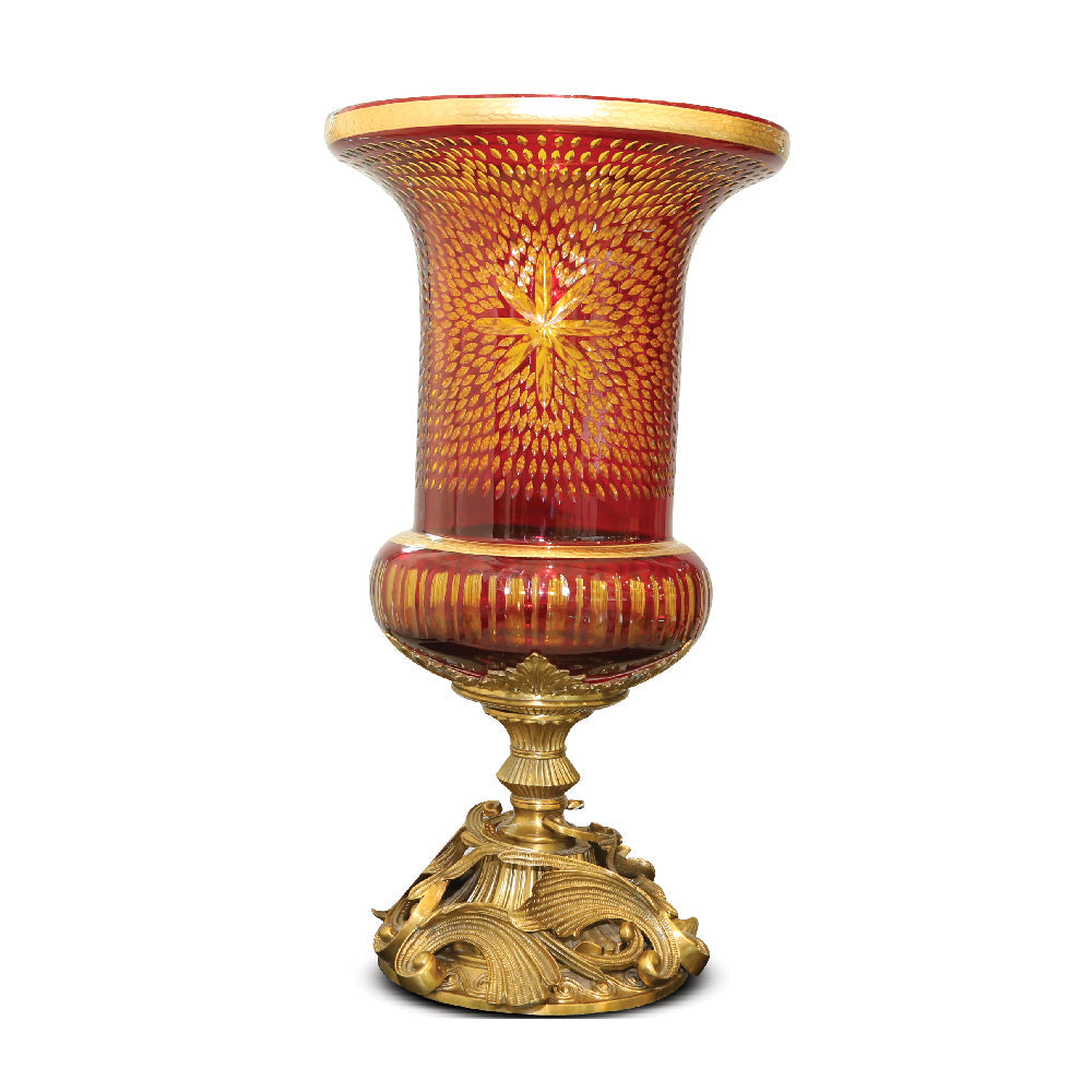 Vase Crystal Brass E8-V21012-3 Jsb04-C59-1