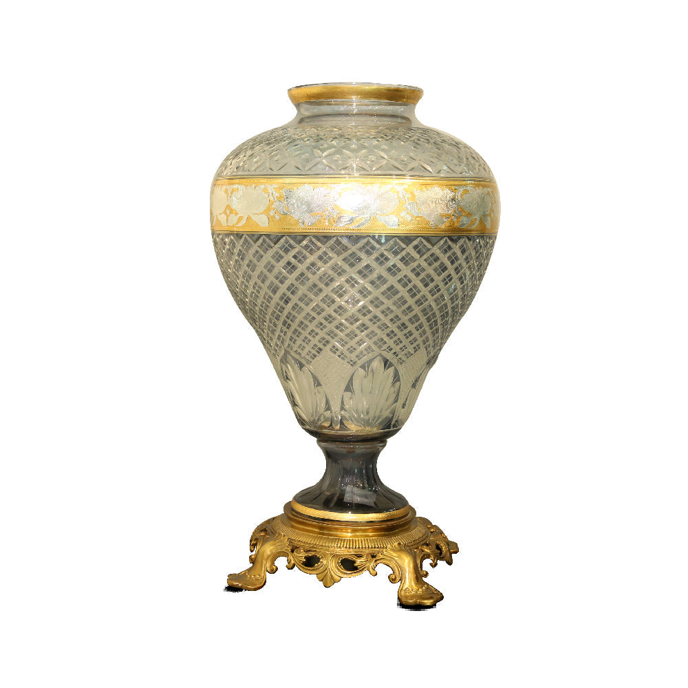 Vase Crystal Brass E8-V21041-1 Jsc10-D14-4