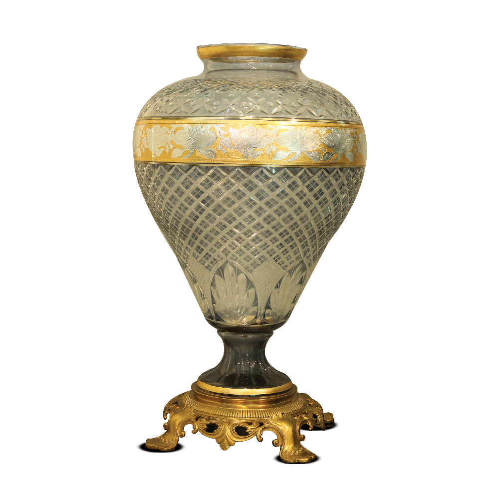 Vase Crystal Brass E8-V21041-1 Jsc10-D14-4