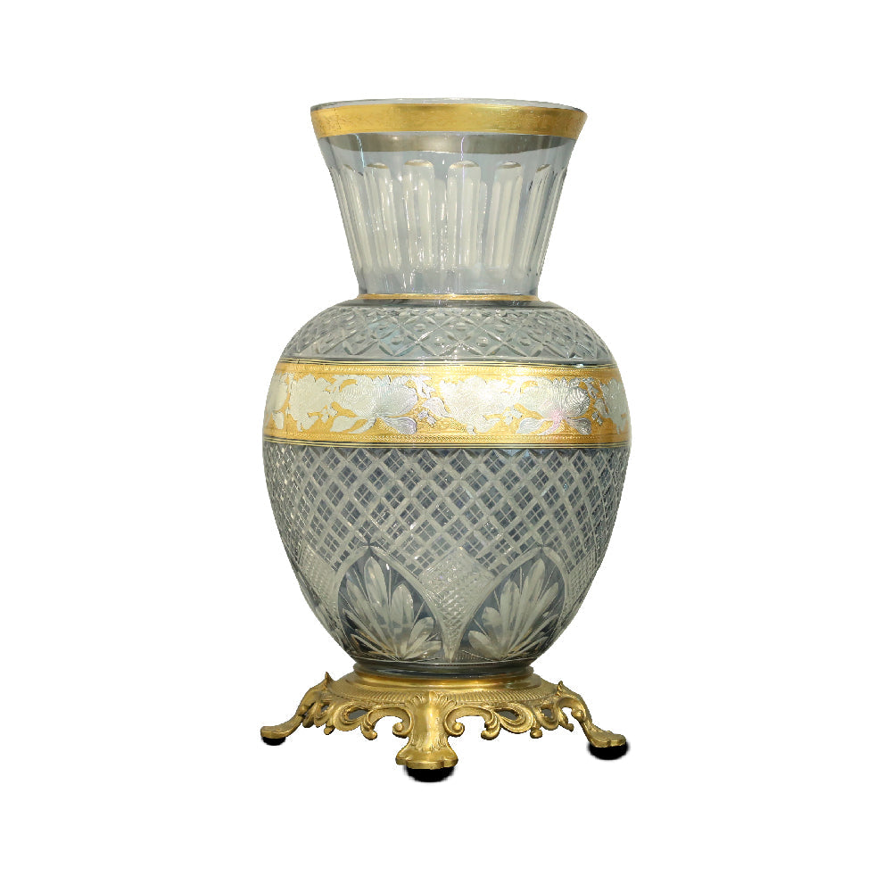 Vase Crystal Brass E8-V1066-1 Jsc10-D14-4
