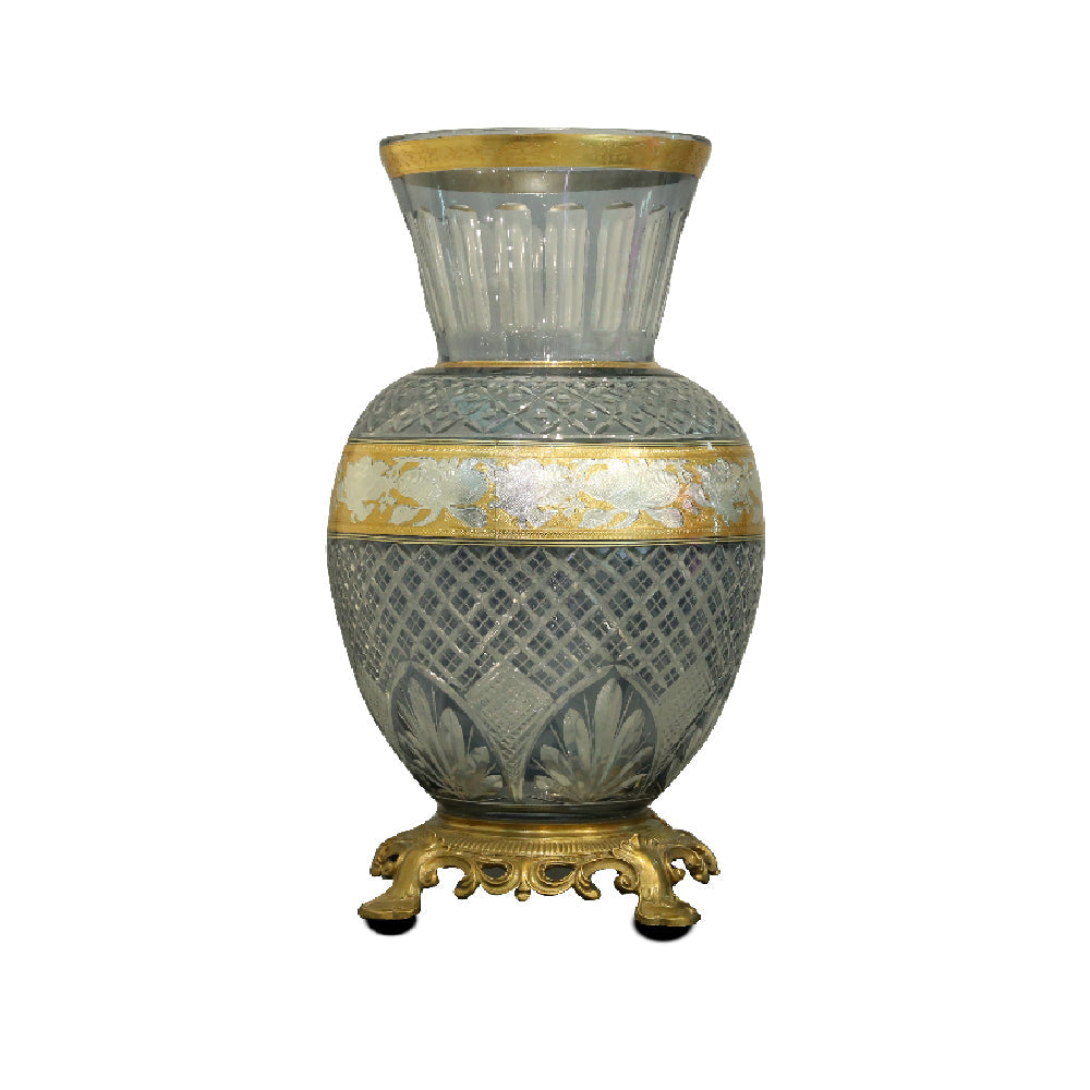 Vase Crystal Brass E8-V1066-1 Jsc10-D14-4
