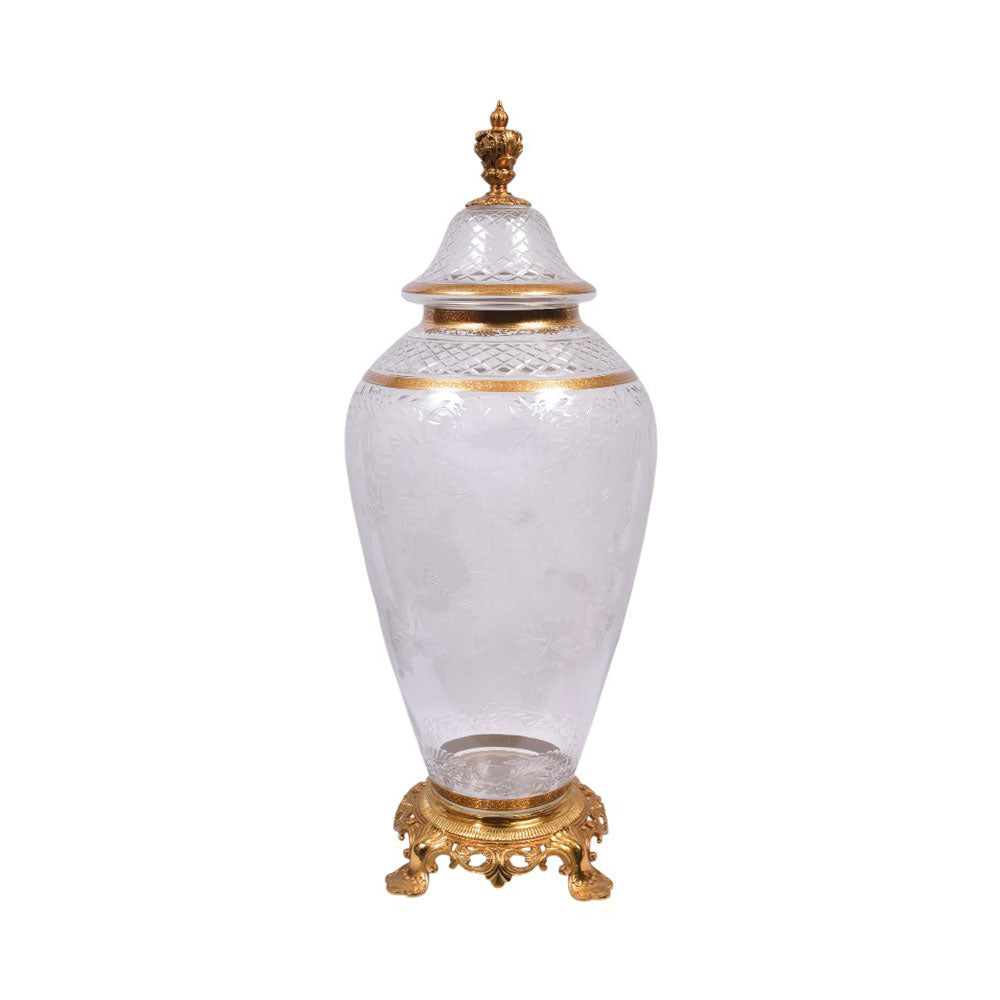 BOWL CANDY CRYSTAL BRASS E8-J2053-1 JSA030-20