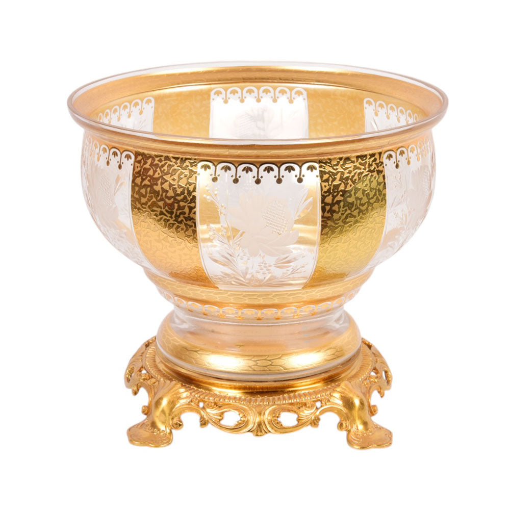 BOWL CRYSTAL BRASS E8-B3026-1 JSB01-20