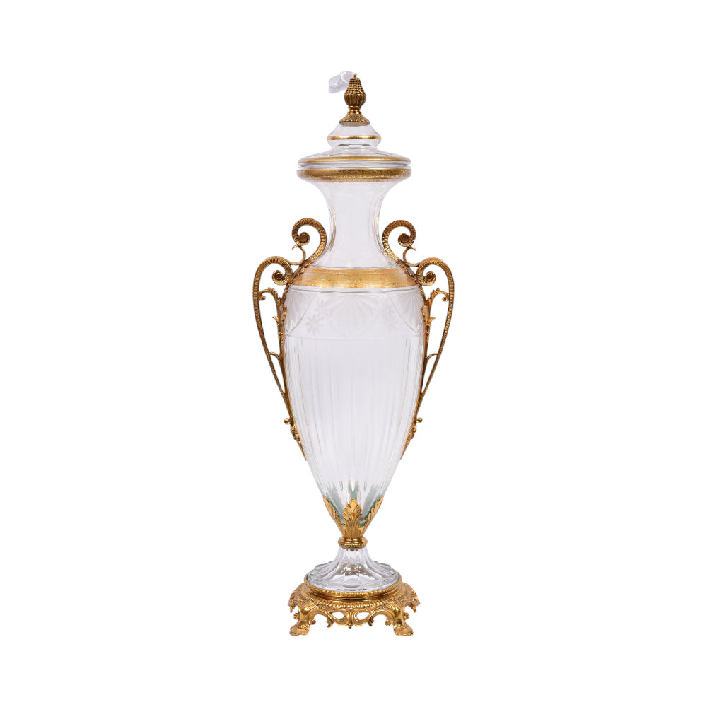 BOWL CANDY CRYSTAL BRASS H-J13-2013 JSC04-20