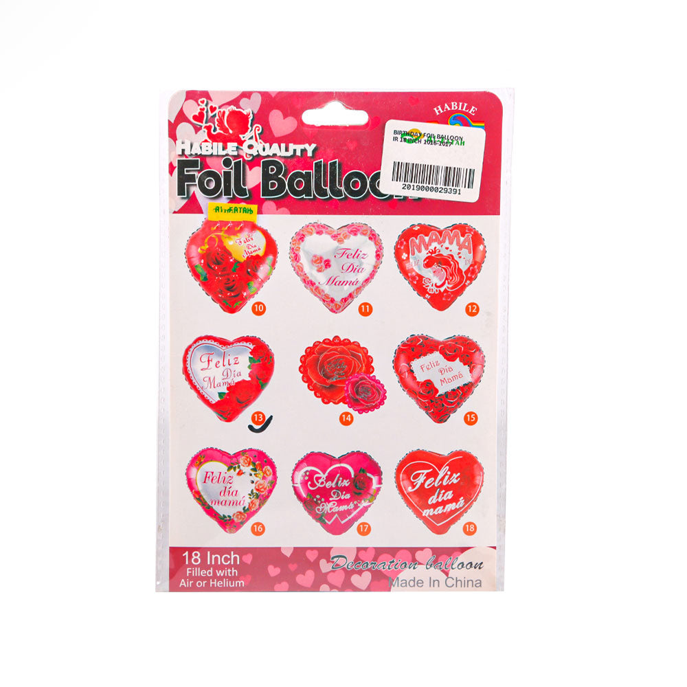 Birthday Foil Balloon Ir 18 Inch 1016-1017