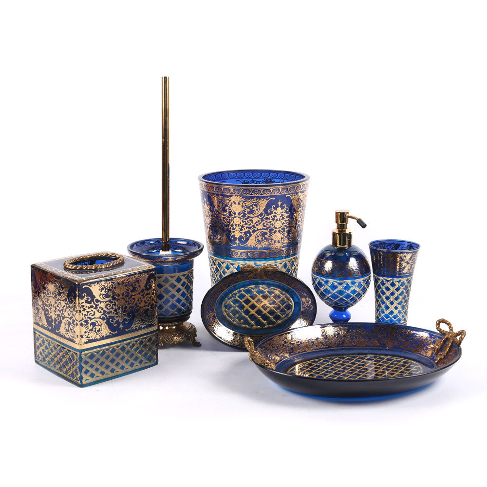 Bathroom Set Crystal Brass 7Pc Y105063 J322-Sh002/826