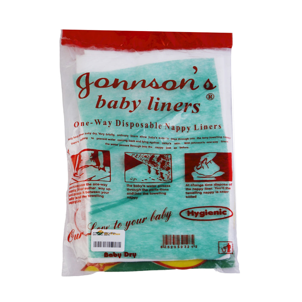 JOHNSONS BABY LINERS DRY LARGE 100 PC