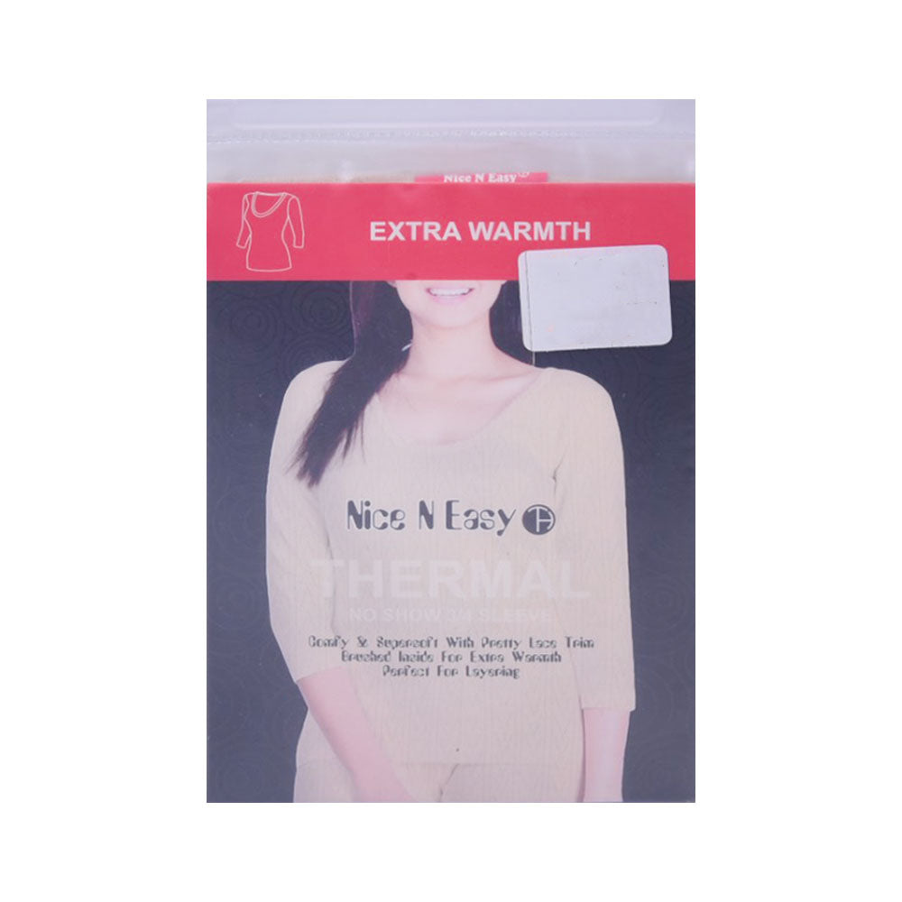 NICE AND EASY LADIES THERMAL TOP SKIN MEDIUM