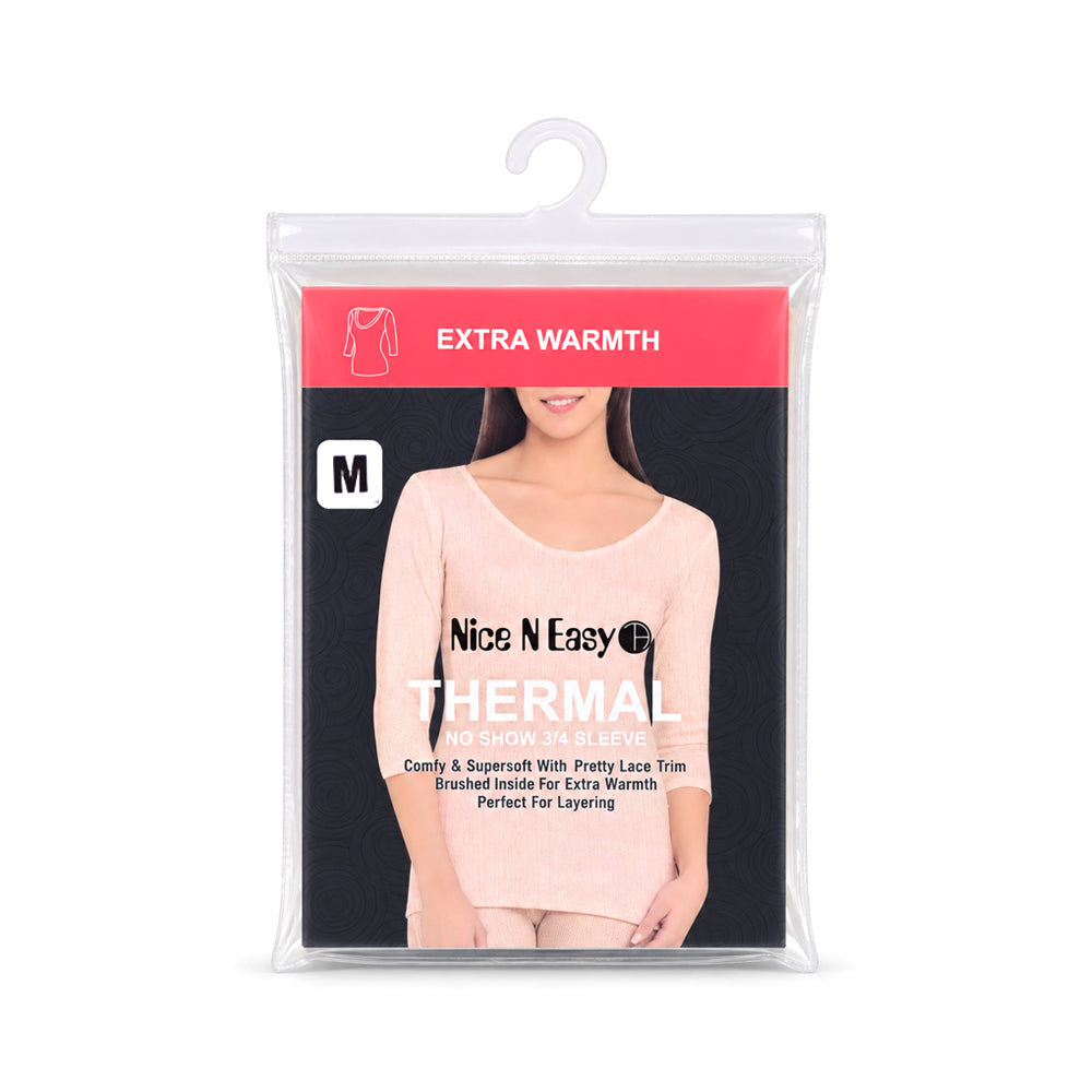 NICE AND EASY LADIES THERMAL TOP BLACK MEDIUM