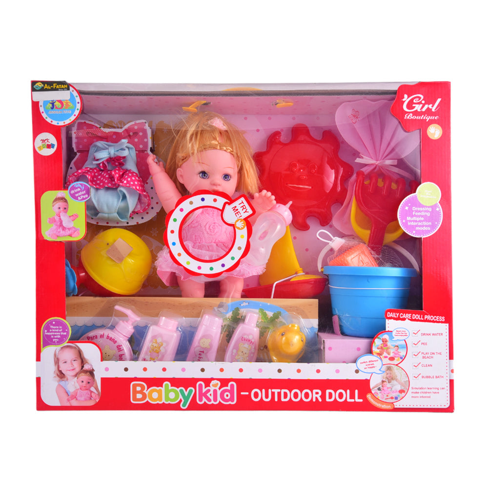 181407 BABY KID DOLL WITH ACCESSORIES