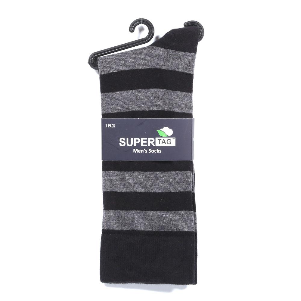 SUPER SOCKS STRIPE P1 (BLACK)