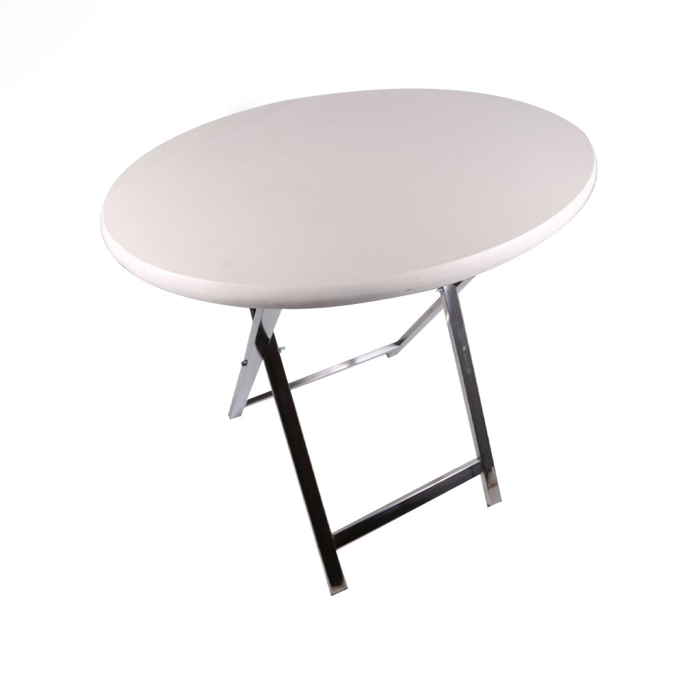 Folding Table S.S Oval White