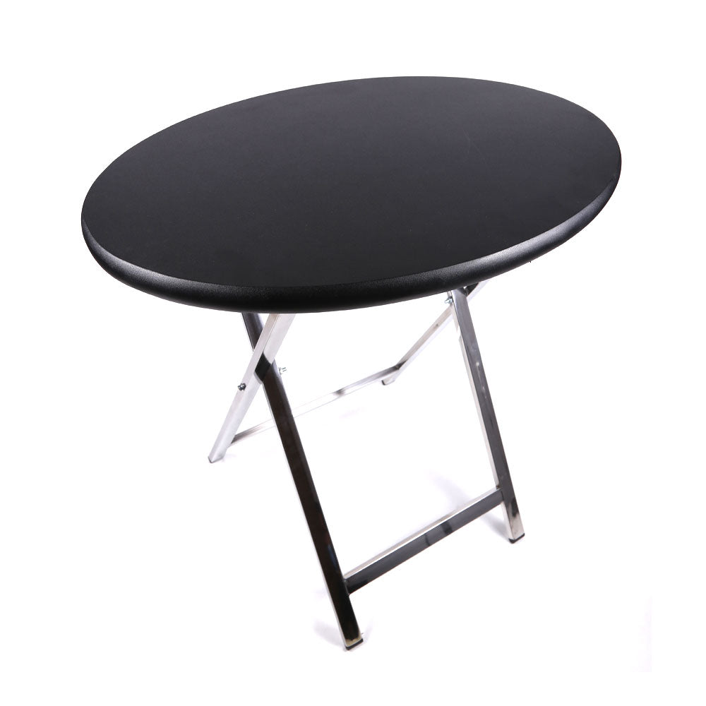 Folding Table S.S Oval Black