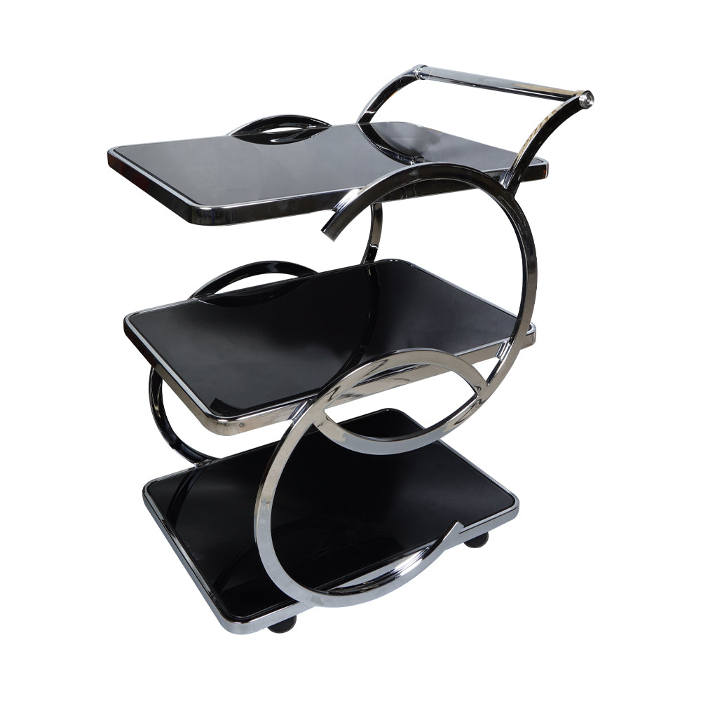 TEA TROLLEY IR D238 SILVER WITH TILE A+B+C