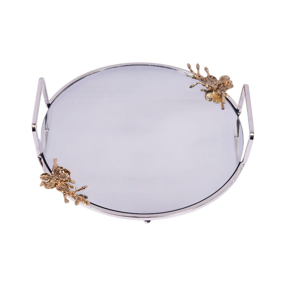 ORCHID GLASS TRAY WB-333