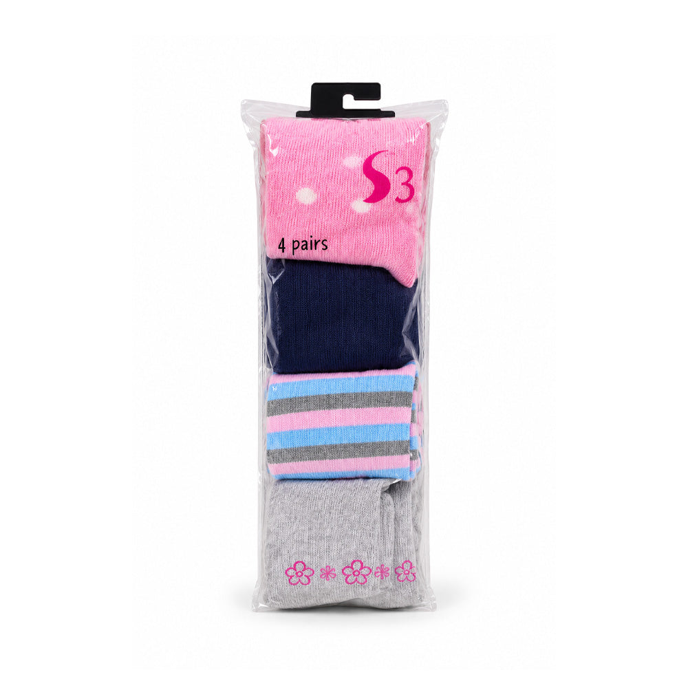 GIRLS COTTON RICH LEGGING PACK OF 4 MW-20 0-3M