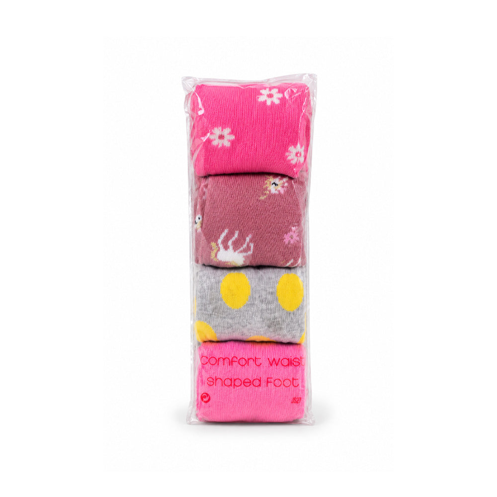 GIRLS COTTON RICH LEGGING PACK OF 4 MW-20 18-24M