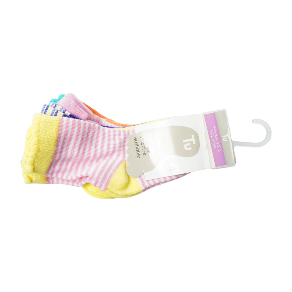 GIRLS SOCKS PACK OF 5 MW-20 6-12M