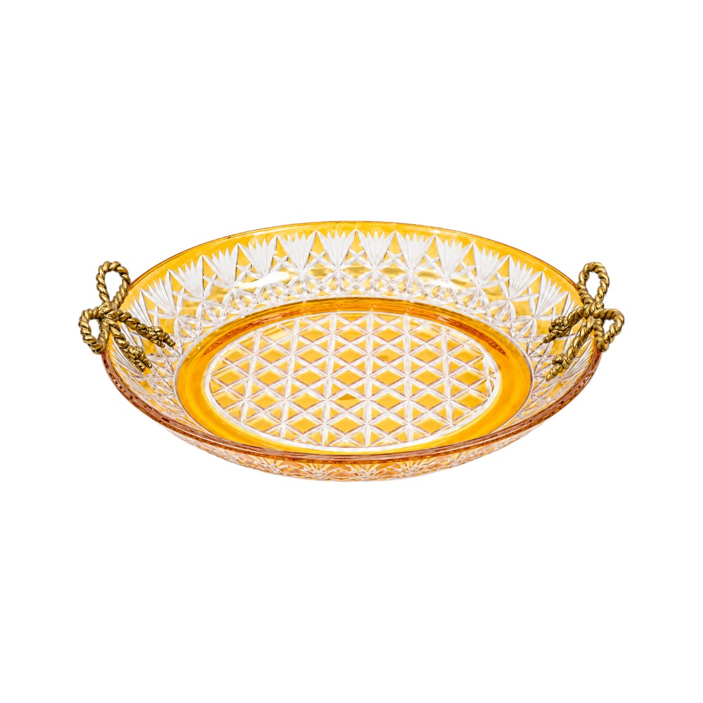 BATHROOM CRYSTAL BRASS TRAY Y105063 J205-B37
