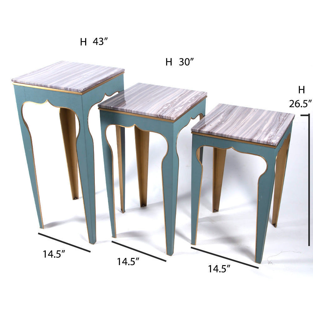 Flower Stand Table 3Pc Set Ir Cl-123