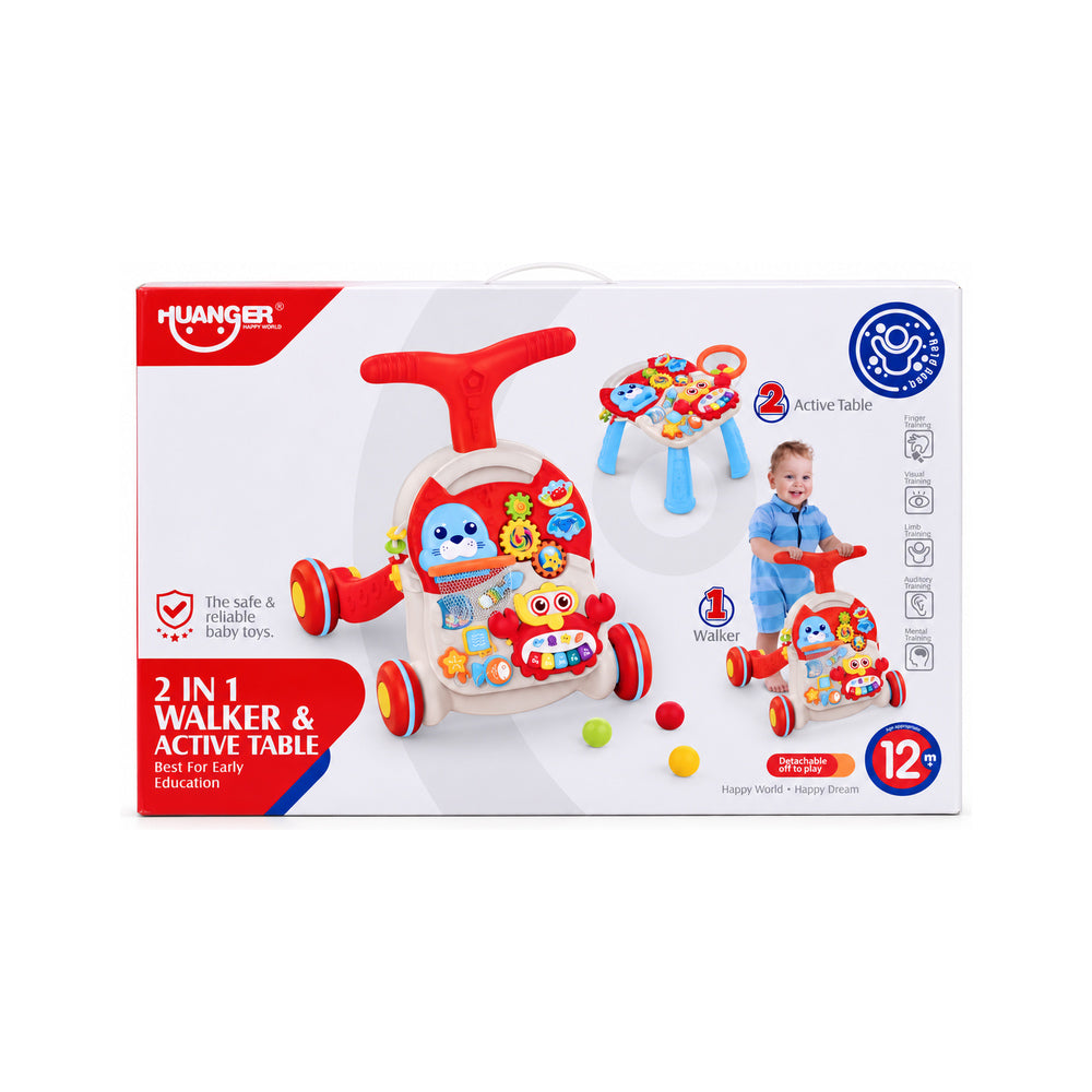 HE0829 2IN1 MUSICAL BABY WALKER & TABLE (+12 MONTH) IR