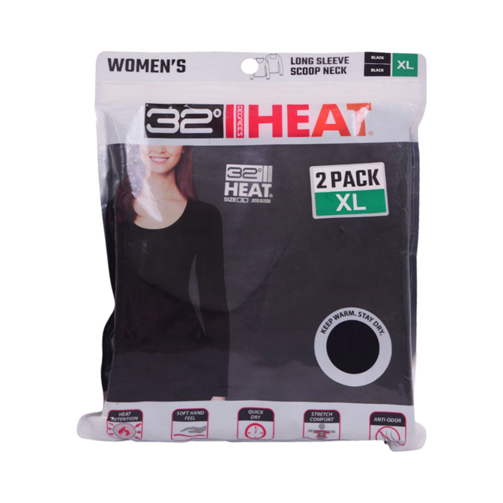 LADIES HEAT 32 WARMER SHIRT PACK OF 2 IR XL