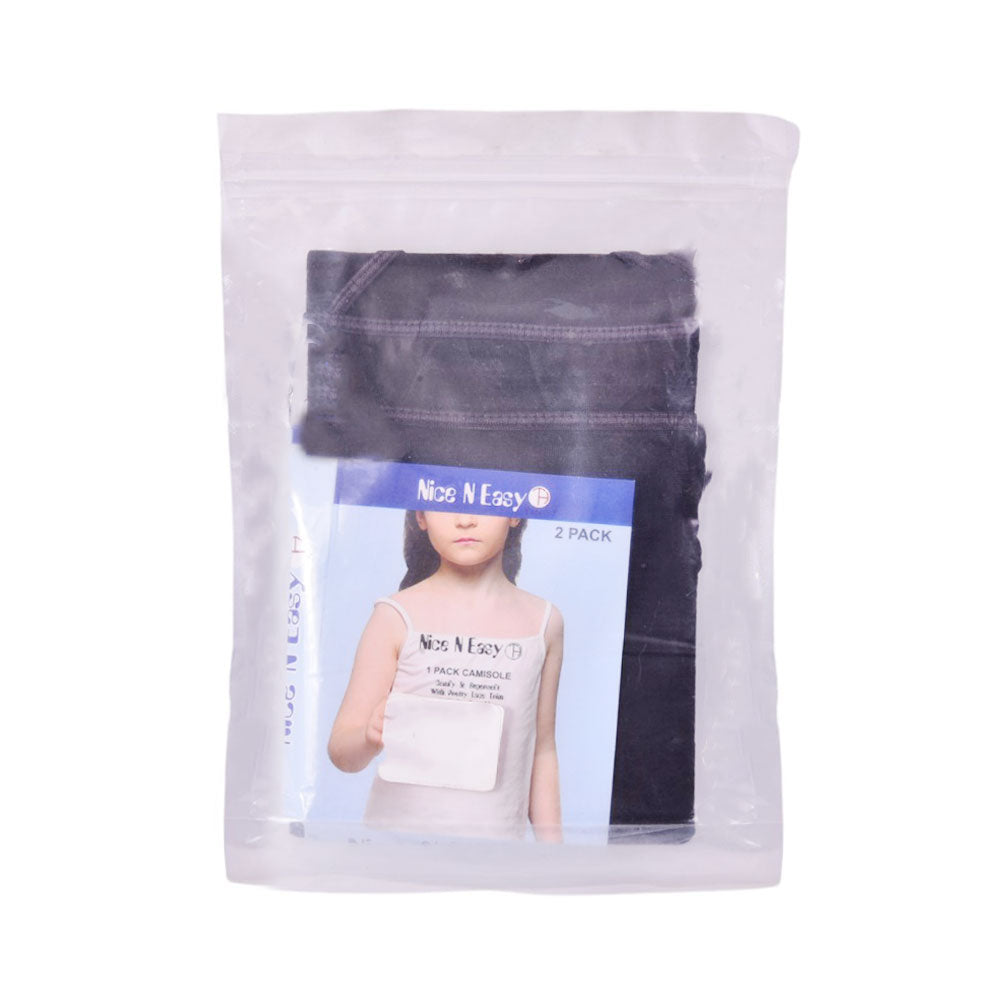 GIRLS CAMISOLE 2PC PACK BLACK N & E MW-21 2-3 YEAR HC-028