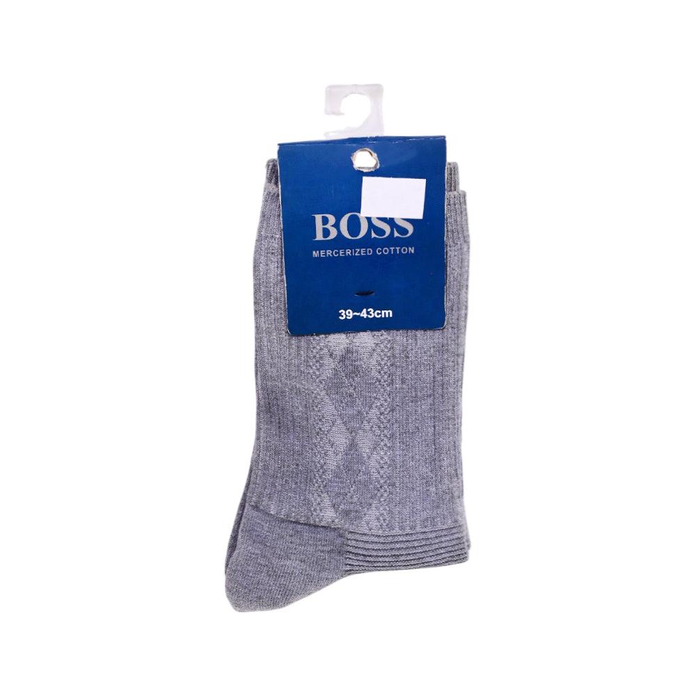 GENTS SOCKS BRANDED GREY SU-21
