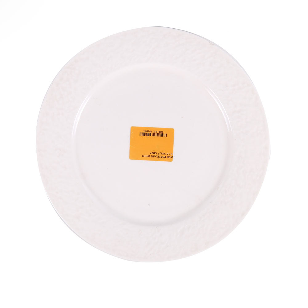 DISH PORCELAIN WHITE IR 10.5INCH G027